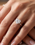 Lab Diamond Heart Solitaire Ring