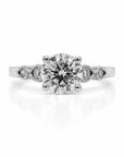 Round Natural Diamond Engagement Ring