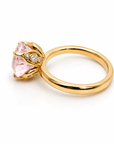 Pink Sapphire Heart Bloom Ring
