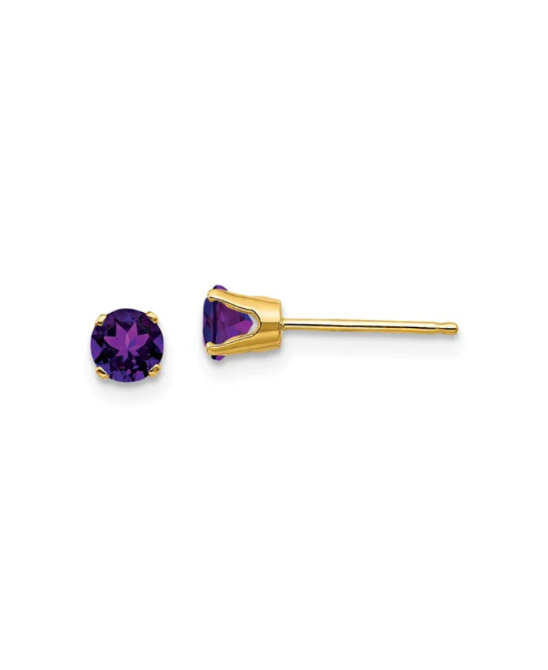Amethyst Stud Earrings