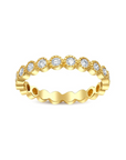 yellow gold milgrain diamond circle band