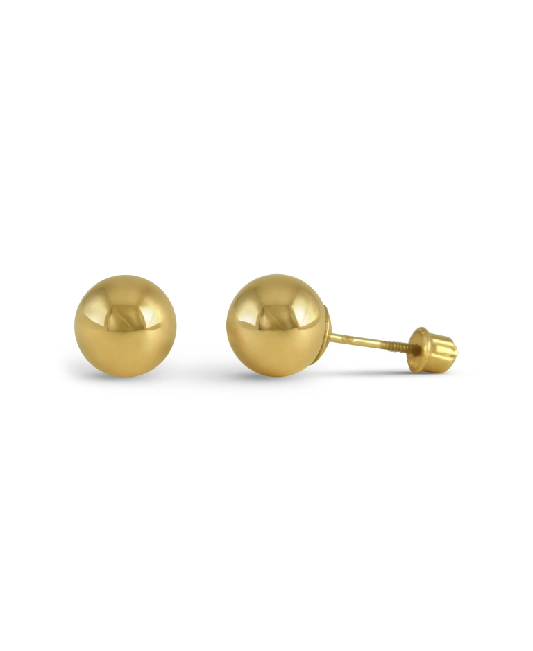 Gold Ball Stud Earrings