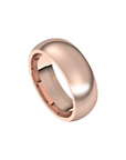 matte half round comfort fit ring 7mm rose gold