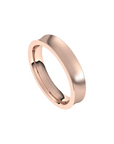 concave comfort fit ring matte 4mm rose gold