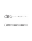paperclip style chain 14k white gold or sterling silver lobster clasp
