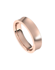 matte concave comfort fit ring 5mm rose gold