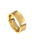 rings concave comfort fit matte 7mm yellow gold