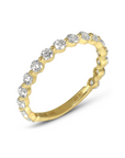 Single Shared Prong Diamond 3/4 Eternity Band 2.3mm