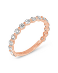 rose gold single shared prong ring