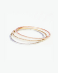 Tri-Color Eternity Diamond Bangles