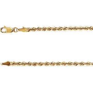 3mm Yellow Gold Rope Chain - Chain