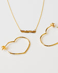 Open Heart Hoop Earrings - Earrings