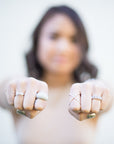 Yellow Gold Diamond X Ring - Rings