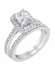 Emerald Halo Diamond Ring - Rings
