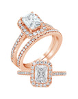 Emerald Halo Diamond Ring - Rings