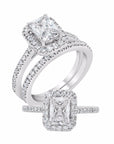 Emerald Halo Diamond Ring - Rings