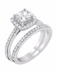 Square Halo Diamond Ring - Rings
