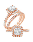 Square Halo Diamond Ring - Rings