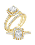 Square Halo Diamond Ring - Rings