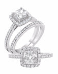 Square Halo Diamond Ring - Rings