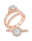 Round Halo Engagement Ring - Rings