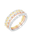 Baguette Single Shared Prong Ring - Rings