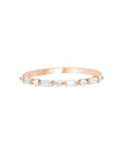 Baguette Single Shared Prong Ring - Rings