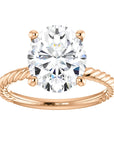 Rope Solitaire Engagement Ring - Rings