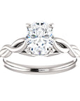 Oval Diamond Infinity Solitaire Ring - Engagement Rings