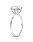 2.50 Carat Oval Solitaire Moissanite Ring - Rings