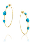 Turquoise Hoop Earrings - Earrings