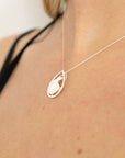 Pear Diamond and Opal Necklace - Necklace