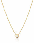 Bezel Set Diamond Necklace - Necklace