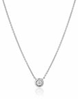Bezel Set Diamond Necklace - Necklace