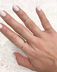 Set of 3 Thin Yellow Gold Rings - Rings