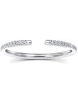 Zoe Open Diamond Ring With Halfway Diamonds - Rings