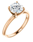 Classic 1 Carat Diamond Solitaire with Four Prongs - Engagement Rings