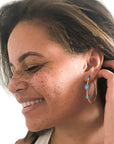Turquoise Hoop Earrings - Earrings