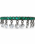 Emerald and Diamond Drop Ring 18k