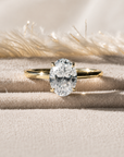 Hidden Halo Solitaire Lab Grown Diamond Ring