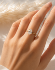 Hidden Halo Solitaire Lab Grown Diamond Ring