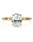 Hidden Halo Solitaire Lab Grown Diamond Ring