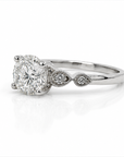 Round Natural Diamond Engagement Ring