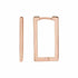 Geometric shape rectangle hoop earrings 14k rose gold