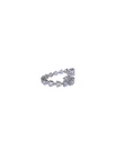 Rose-Cut Double Row Open Band Ring 18k