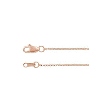 Cable chain 1mm 14K rose gold lobster clasp