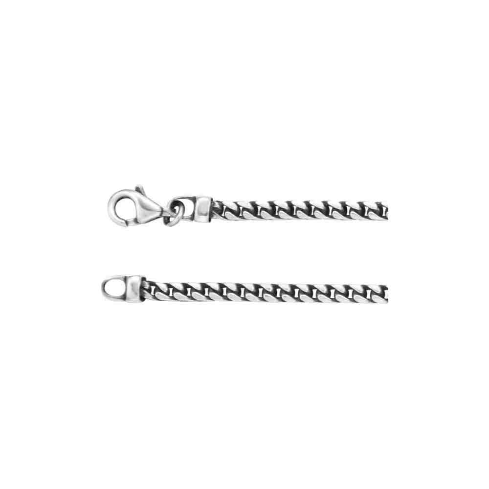 classic franco chain 2mm sterling silver lobster clasp