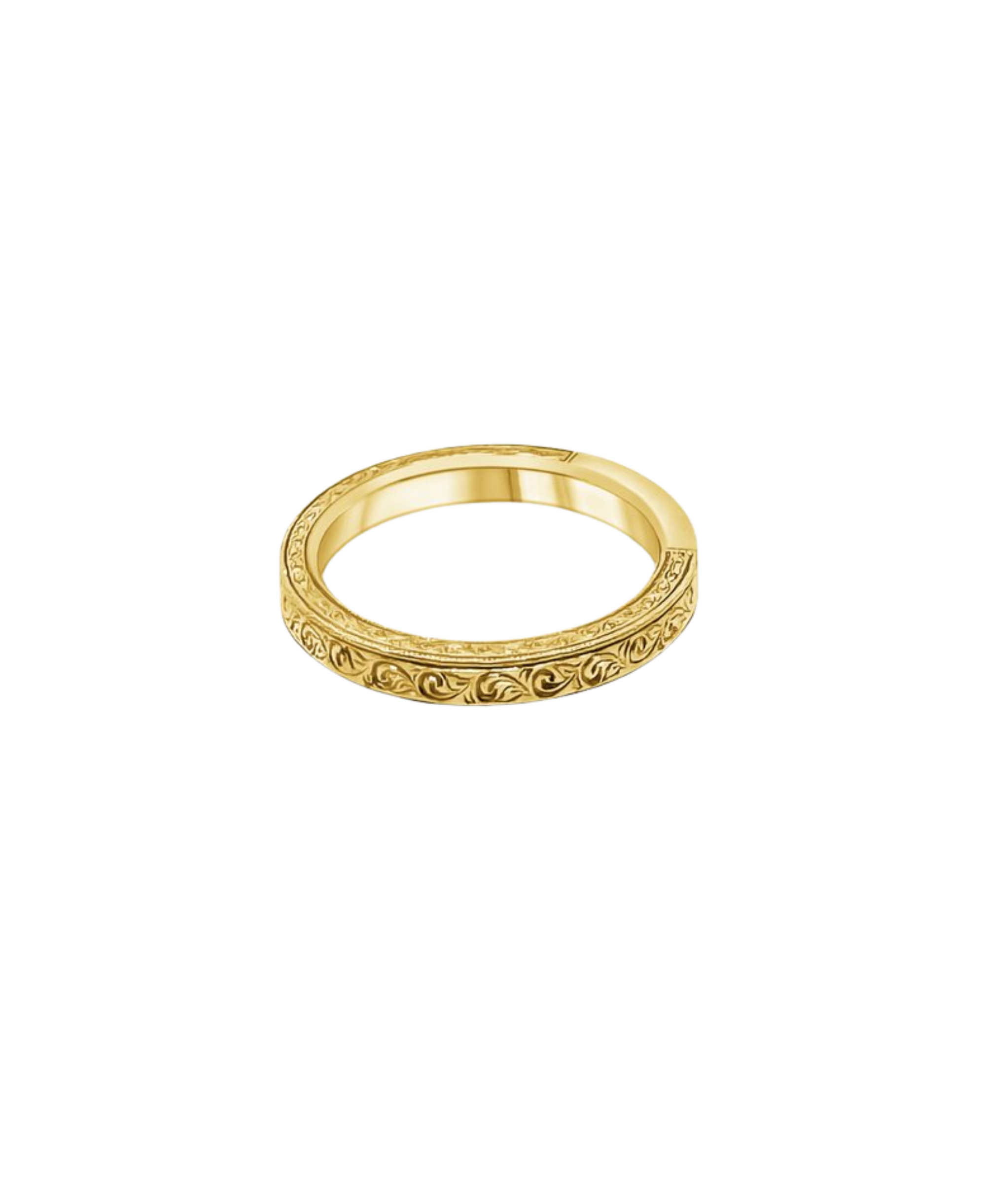 Hand Engraved Gold Ring