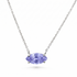Necklace with a purple lavender marquise spinel gemstone 