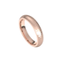 mens comfort fit half round ring satin hammer finish 4mm rose gold